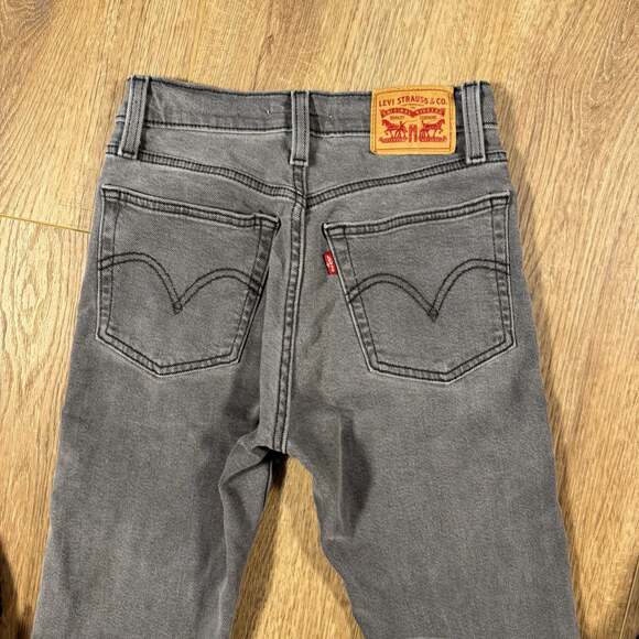 Levi’s Wedgie Straight Jeans Grey High Rise W24 L28 Vintage Fit Denim - Picture 8 of 8